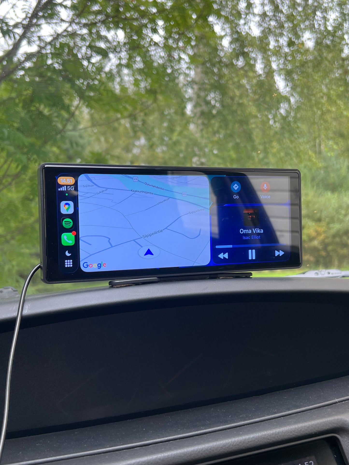 Apple carplay & android auto näyttö